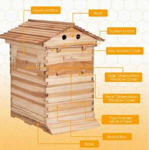 ऑटो शेड 7 पीसी बीहीव रन शहद हिव फ्रेम के साथ सीडारवुड सुपर ब्रोड बॉक्स - Product Image 6