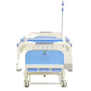 3-Function Manual Metal Nursing Bed Hospitals ABS Material Medical Bed