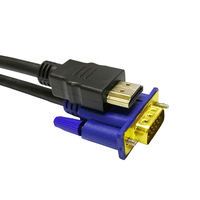 Câble adaptateur convertisseur HDMI vers VGA plaqué or au prix d'usine, 1,5 m pour ordinateur, moniteur, projecteur HDMI