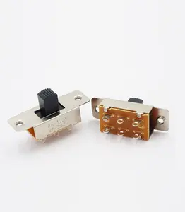 High Current Slide Switch SS-23F19 2P3T Vertical Handle Height 8mm 6Pin 3 Position For Car Refrigerator Power Switch SS23F19G8