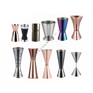 Jigger de Bar de estilo japonés de grado alimenticio, 0,5 oz/1oz, 1oz/2oz, con medición de acero inoxidable 304, anillo delgado para cóctel de Vodka, <span class=keywords><strong>Gin</strong></span> - Product Image 5