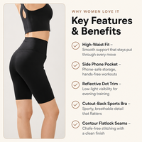 Ensemble 2 pièces de shorts de yoga taille haute noirs avec poche latérale et soutien-gorge de sport de maintien pour femme, idéal pour la gym