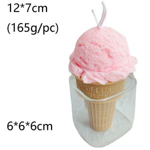 Vela Aromática con Forma de Cono de Helado Hecha a Mano, Diseño de Lujo, Cera de Soya Ecológica, Larga Duración, Decoración para el Hogar, Fiestas y Bodas - Product Image 2