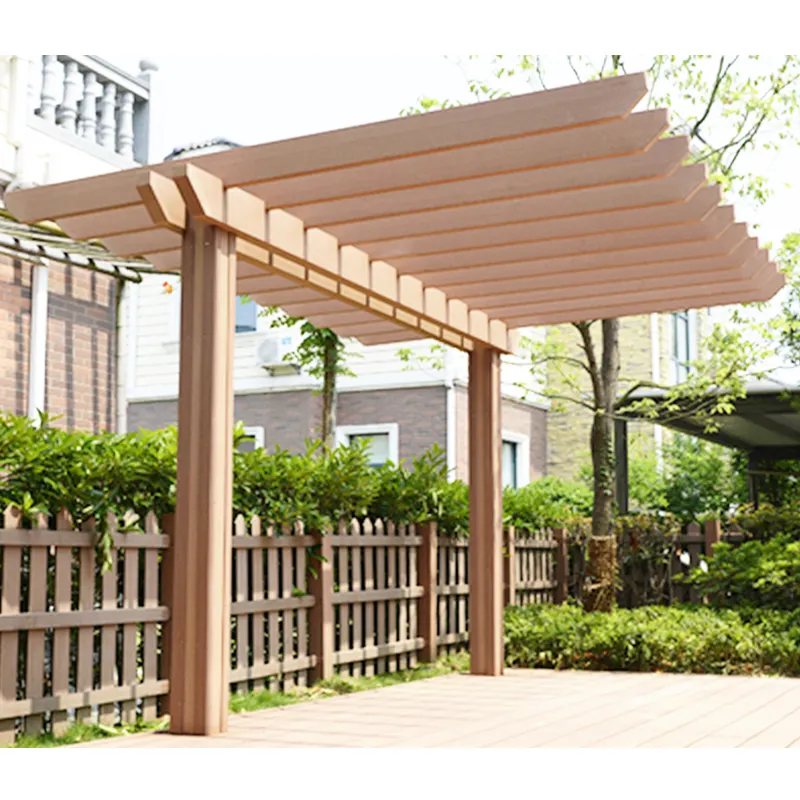 Vườn bằng gỗ Arbour ghế gazebo tán vòm WPC ban công Patio sân thượng pergola