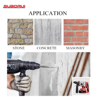 Accessoires pour outils électriques Borui HSS, foret à pointe en carbure, tige droite, pour béton, marteau perforateur, foret pour maçonnerie, pierre, mur en béton