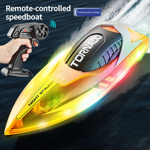 Nouveau HJ819 bateau télécommandé haute vitesse hors-bord Transparent lumière LED bateau électrique étanche <span class=keywords><strong>jouet</strong></span> pour enfants modèle de bateau - Product Image 4