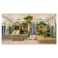 Aire de jeux intérieure sur le thème de la forêt, design personnalisé, équipement de jeu pour enfants en bois écologique et sûr, pour parc d'attractions pour enfants