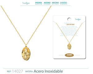 Saint Anthony acciaio inossidabile bella collana pendente vergine icona cattolica per gli uomini e le donne - Product Image 6
