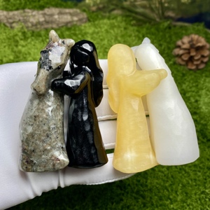 Figura Decorativa de Cristal Natural Tallada a Mano, Niña y <span class=keywords><strong>Perro</strong></span>, Niña y Caballo, 2 Estilos, Artesanía Reiki, Decoración para el Hogar, Regalo - Product Image 6