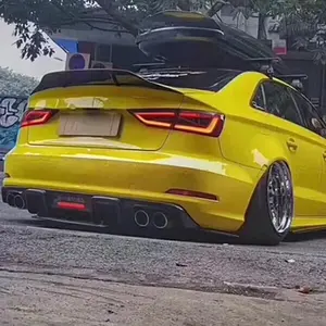 Aileron de coffre arrière pour Audi A3 Berline S3 8V 2014 2015 2016 2017 2018 2019 2020, lèvre de spoiler, aileron de toit arrière de voiture, séparateur d'aileron - Product Image 5