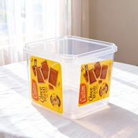 Nouveauté Boîte d'emballage transparente écologique pour bonbons, biscuits, snacks, pâtisserie, boîte de rangement carrée avec boucle de sécurité