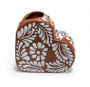 <span class=keywords><strong>Vaso</strong></span> per Fiori in Ceramica Art Deco <span class=keywords><strong>a</strong></span> Forma di <span class=keywords><strong>Cuore</strong></span> Marrone Personalizzato 4,5x4,5 Pollici Piccolo <span class=keywords><strong>Vaso</strong></span> da Tavolo per Soggiorno e Ufficio Arredamento Moderno - Product Image 2