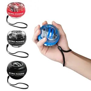 Vente en gros de force des bras, muscles du poignet, entraînement de la poignée de loisirs, boule de poignet à démarrage automatique, boule de puissance gyroscopique avec lumière flash LED