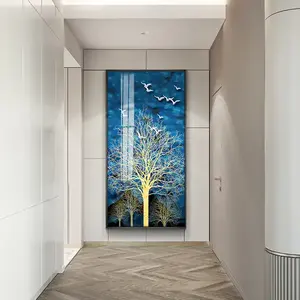 Ниссан настенный рисунок с изображением птиц на дереве для рисования плакатов для гостиной спальни домашний декор абстрактный холст большого размера маслом.