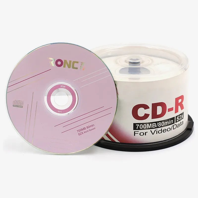 Bán buôn tùy chỉnh OEM giá rẻ trống dữ liệu tự động CD-R 700MB 52x một lớp CD-R đĩa trống