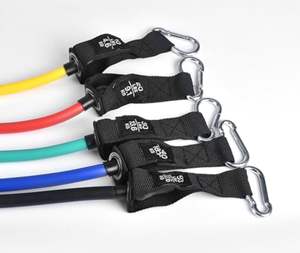 인쇄 된 라텍스 튜브 헤비 듀티 홈 운동 피트니스 탄성 밴드 세트 전신 운동을위한 저항 밴드 - Product Image 1