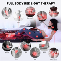 AQSHE Couverture de Thérapie par Lumière Rouge 4 en 1 à Double Longueur d'Onde 2680 LED 10740, Pod Corporel Complet pour Thérapie par Lumière Rouge et Infrarouge Proche 4 en 1