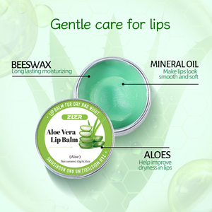 Aloe Vera Lip Balm Moisturizing Lip Care 24 Hour Nourishment Smooth Lip Lines Relieve Dryness Non <b>Sticky</b> Glossy Lip Treatment - Product Image 2