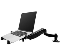 Bras de moniteur 2 en 1 Support pour ordinateur portable Bras pivotant à ressort à gaz Support de bureau pour écran d'ordinateur et ordinateur portable