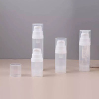 Flacons pompe sans air en PP AS mat givré blanc pour emballage cosmétique, 15 ml, 30 ml, 50 ml, 100 ml, 150 ml, 200 ml