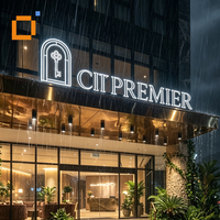 Enseigne personnalisée avec logo, lettres en relief 3D éclairées par LED, enseigne imperméable pour parking extérieur, signalétique murale pour centre commercial, parking