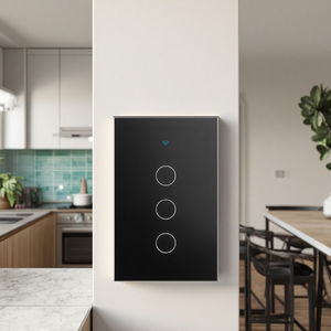 Interrupteur mural intelligent WIFI UOULYN US 10A 3 gangues pour la <span class=keywords><strong>maison</strong></span>, panneau en verre 120*75mm, prend en charge la connexion Bluetooth et Wifi - Product Image 5