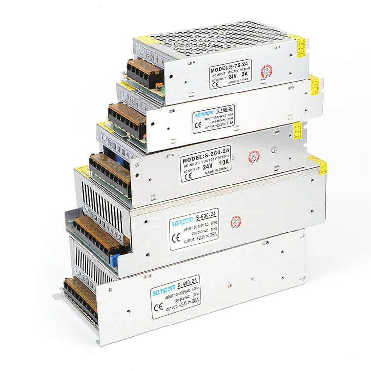 AC 110v 220v-12v 5v 24v 36v DC импульсный источник питания светодиодного табло 1A 2A 3A 2.5A 5A 8A 10A 15A 20A 30A 40A 50A