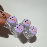 Porte-clés Fidget Clavier 3D Personnage Mignon 3/4/9 Touches, Jouet Anti-Stress à Interrupteur Mécanique ASMR, Breloque de Sac à Dos, Cadeau