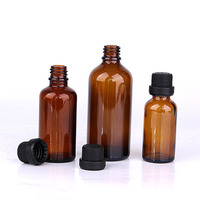 Grosir botol parfum minyak esensial Amber Mini 10ml kustom dengan kotak kertas