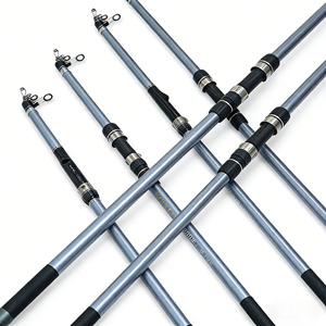 Canne à pêche télescopique en fibre de carbone ultra-lourde, action extra rapide, guides en céramique, poignée en EVA, 4 brins, pour la pêche en eau salée au bar. - Product Image 5