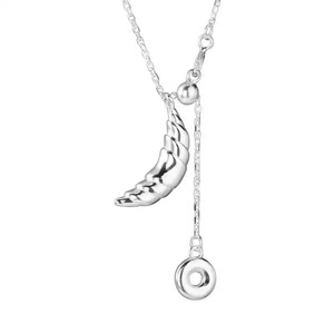 Collier croissant en argent sterling S925, chaîne longue de 60 cm pour femme, style coréen, chaîne de pull, bijou cadeau - Product Image 5