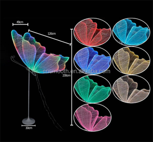 Lumières de décoration de mariage, papillons géants à ailes changeantes de couleur RVB, LED romantiques, allée de marche sur scène de fête - Product Image 2