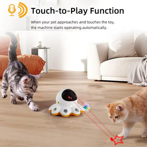 Interactive Ghost <strong>Cat</strong> <strong>Toy</strong> With Feather Attachment Automatic Rotating <strong>Laser</strong> Projection Smart Low Noise USB for Indoor <strong>Cats</strong> - Product Image 4