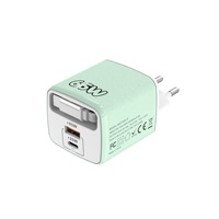 Adaptor Charger Dinding GaN 65W Mini dengan Kabel Retraktil, Colokan US UK EU, Pengisian Cepat PD 3.1 3.0 untuk Macbook dan Ponsel