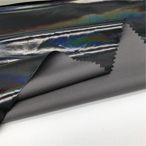 Vải <span class=keywords><strong>Polyester</strong></span> <span class=keywords><strong>Pongee</strong></span> 100% 300T phủ lớp kim tuyến nhiều màu, chống thấm, chống tĩnh điện, chất liệu làm áo khoác phao - Product Image 1