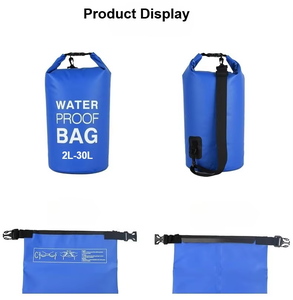 Bolsa de lona impermeable con imágenes de letras personalizadas OEM de gran oferta, bolsa de lona plegable con logotipo personalizado de 5L, bolsa seca portátil, bolsas rodantes de tela de lona - Product Image 4