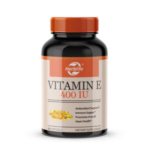 OEM ODM Hot-sale Vitamine <span class=keywords><strong>E</strong></span> <span class=keywords><strong>400</strong></span> IE Softgels (180mg DL-Alpha) - Antioxidant, Haar-, Nagel- & Huidondersteuning, Cardiovasculaire ondersteuning - Product Image 1