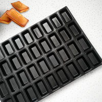 Moule à financier en aluminium de qualité professionnelle pour restaurant, grande taille, 36 cavités