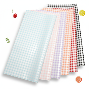 Papel de Regalo a Cuadros Aierflorist, Estilo Coreano, Popular en <span class=keywords><strong>Internet</strong></span>, Impermeable, Papel Ouya, Papel a Cuadros para Picnic de Verano - Product Image 1