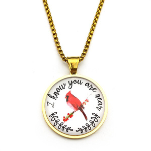 Ensemble de collier de bracelet de gemme de temps de femmes All-Match Cross-Border Cardinal Bird Pearl Ear Hook Commemorate Love People Jewelry - Product Image 5