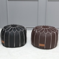 Pouf intérieur tabouret pouf en cuir marocain