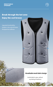 Chaleco Refrigerante Reflectante Ajustable y Transpirable para Exteriores, Personalizado de Fábrica, para Trabajadores de la Construcción - Product Image 5