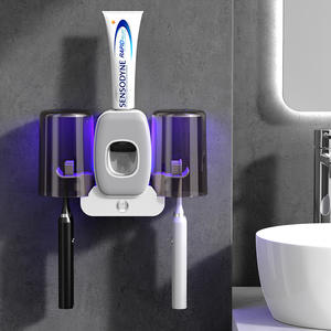 Support de brosse à dents intelligent avec stérilisateur UV et fixation par ventouse pour couples, rangement en plastique pour dentifrice et brosses - Product Image 3