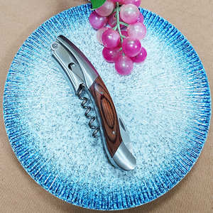 Tire-bouchon <span class=keywords><strong>Laguiole</strong></span> personnalisé en acier inoxydable 3Cr14 avec manche en bois Pakka, logo personnalisé, ouvre-bouteille écologique pour mariage et fête - Product Image 3