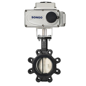 Válvula de cierre tipo On/Off clase 300 DN80 de 3 pulgadas 24V con sello EPDM, cuerpo de hierro dúctil y actuador motorizado con terminales tipo lug. - Product Image 4