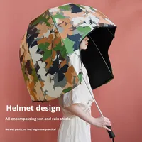 Nouveau style parapluie casque de célébrité internet en nylon 190T, sensation haut de gamme, personnalisable, protection solaire, voyage en extérieur