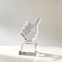Trophée en verre gravé sablé et imprimé UV avec design couleur pour la reconnaissance des réalisations d'entreprise