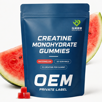 Gummies de créatine monohydrate sans sucre OEM d'usine 5000mg Collagène BCAA 90 Gummies saveur pastèque