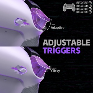 ชุดปุ่มหลังแบบยางสีขาวเทา Remap RISE4 Plus MAX พร้อมตัวหยุดคลิกสำหรับจอย PS5 - Product Image 4