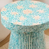 Nouvelle table basse moderne en mosaïque de nacre pour salon